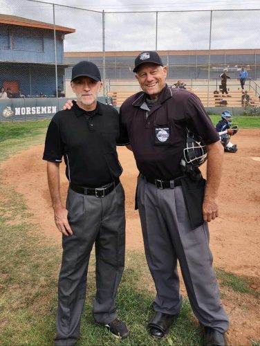 High-school tournament with Bill Balog, my partner from the Senior League World Series in Easley, South Carolina, in 2023